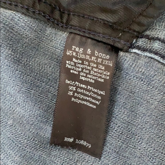 Rag & bone Siggy Front Button A Line Denim Skirt 0 Indigo - Picture 6 of 6